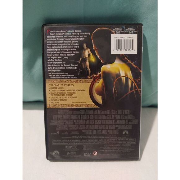 Beowulf (DVD, 2007) Anthony Hopkins, John Malkovich, Robin Wright Penn - Picture 2 of 3